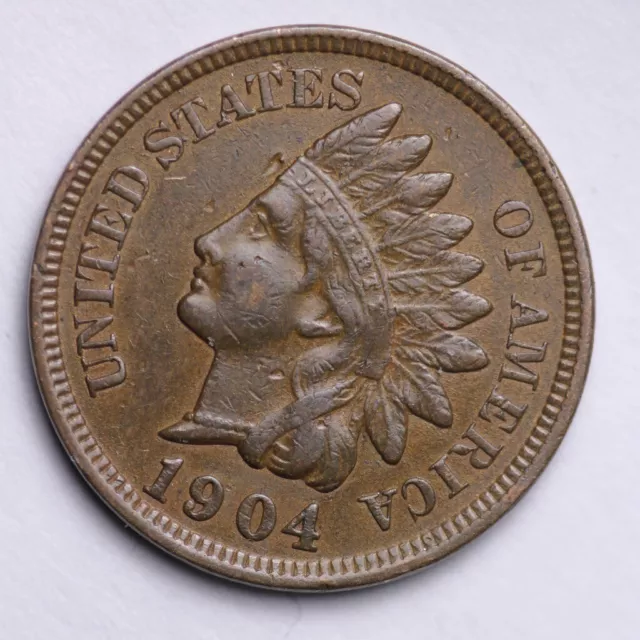 1904 Indian Head Cent Penny NICE VF / XF Sharp LIBERTY -- FREE SHIPPING **