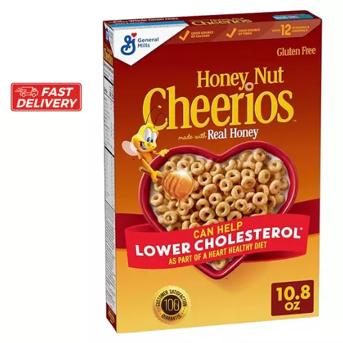 Honey Nut Cheerios Cereal, Limited Edition Happy Heart Shapes, 10.8 oz