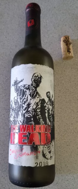 The Walking Dead Empty Wine Bottle, Cabernet Sauvignon, 2016, Cork