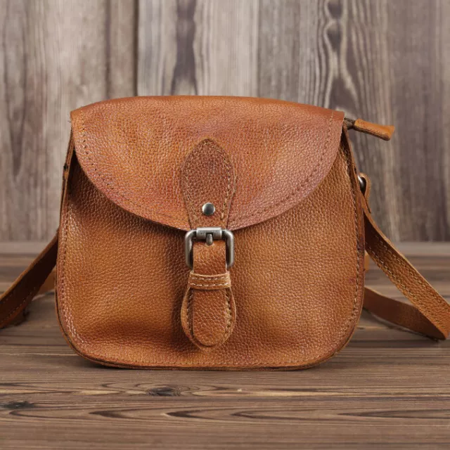 New Women Vintage Brown Leather Messenger CrossBody Shoulder Bag Handmade Purse