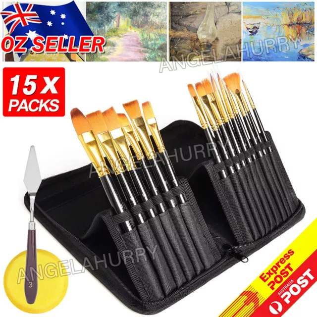 BRUSHES ACRYLIC PAINTING Oval Blending Brushes Brushes 1 Inch Mop Brush  $13.09 - PicClick AU