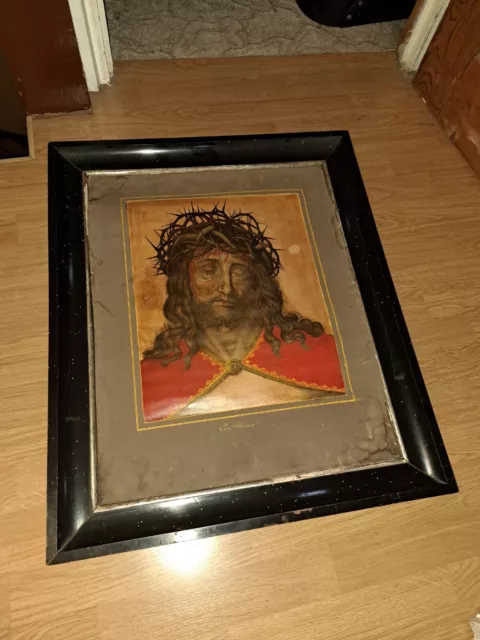 Altes  Jesus Christus Ecce Homo Bild Einmalig!