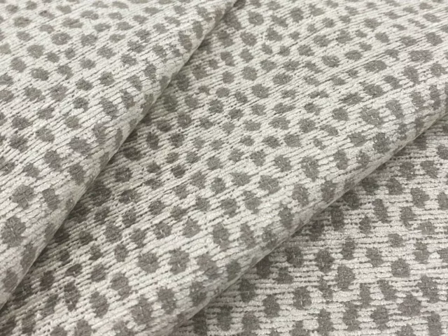 Kravet Grey Chenille Animal Skin Spots Dots Upholstery Fabric 4 yds 34971-11