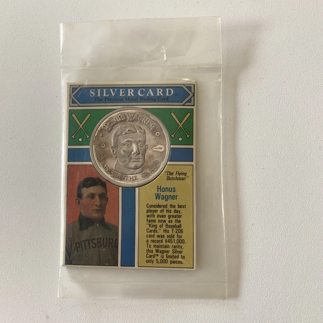 1992 Honus Wagner 1 oz .999 Pure Silver Trading Card The Flying Dutchman SEALED