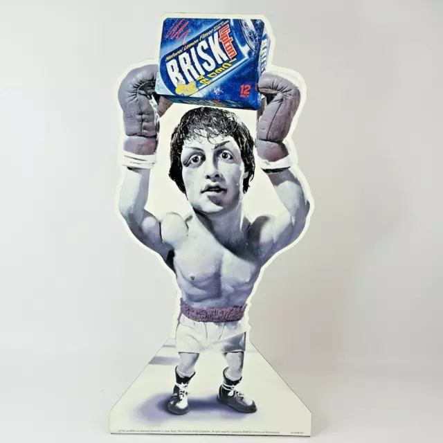 Rocky Lipton Brisk Iced Tea Cardboard Standee Cutout Sylvester Stallone 24” Ad