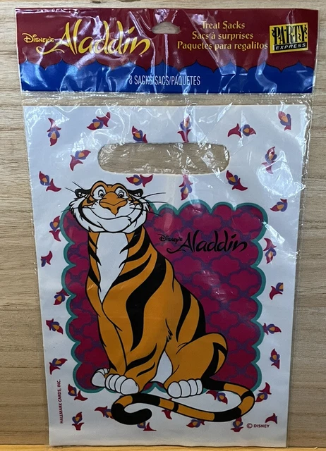 Sacos de golosinas Aladdin de Disney, paquete de 8 sacos de fiesta de golosinas 1992 vintage nuevo de lote antiguo