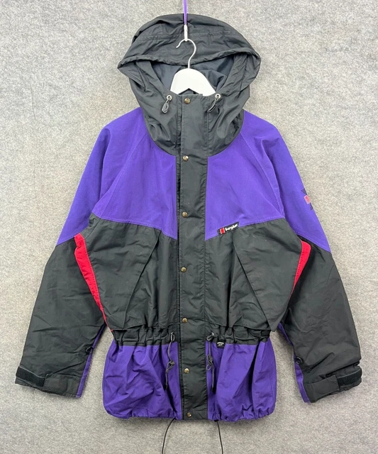 VINTAGE BERGHAUS JACKET Mens Large Black Gore Tex Trango Extrem 7000 Rain Coat 114.99 PicClick UK