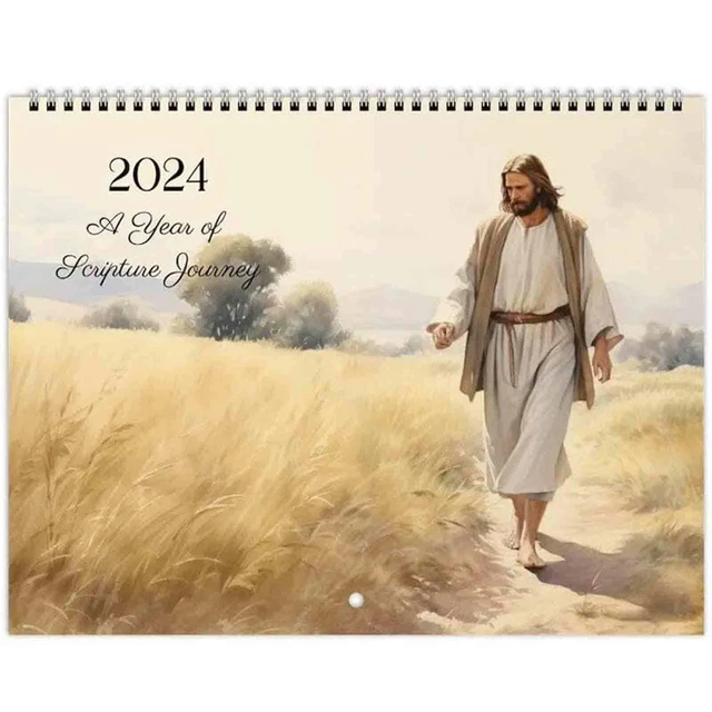2024 CHRISTIAN FAITH Jesus Inspirational Monthly Wall Calendar, 11X 8