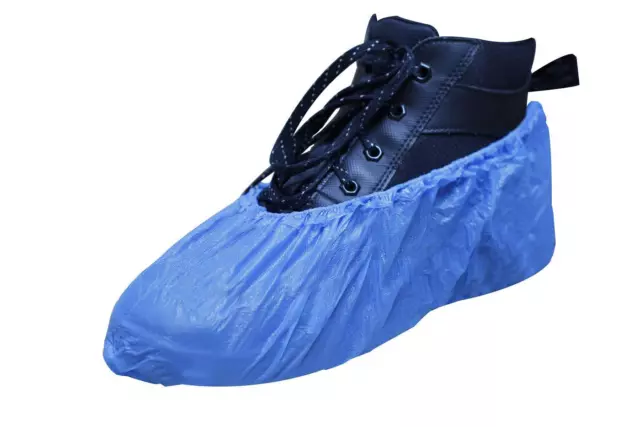 Shoe Protector Overshoes Blue Disposable Plastic Reusable Waterproof Covers