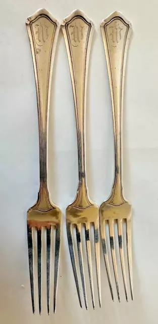 1911 R. Wallace & Sons Solid Sterling 3 Fork Washington