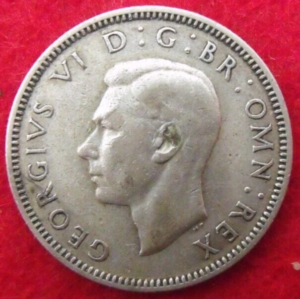 1945 GEORGE VI  SILVER SHILLING  ( 50% Silver )  British 1s Coin.   415