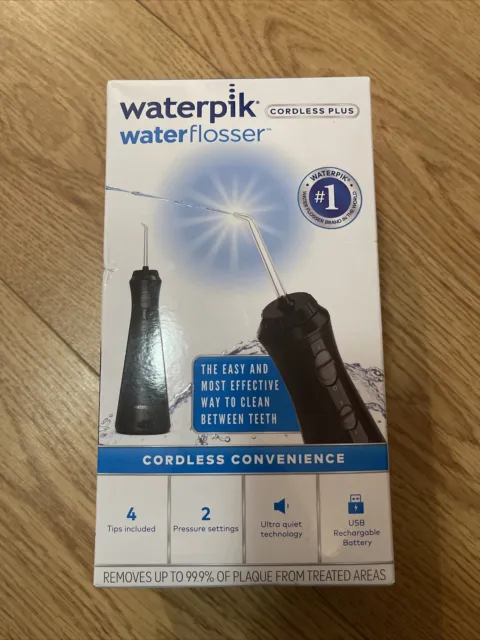 Waterpik Cordless Plus USB Rechargeable Water Flosser Black -WP-492UK
