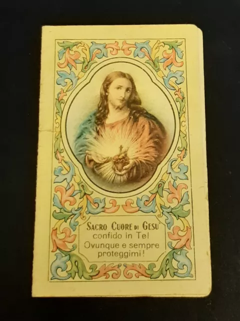Santino Calendario SACRO CUORE DI GESÙ 1949 Salesiani Bologna Originale Vintage