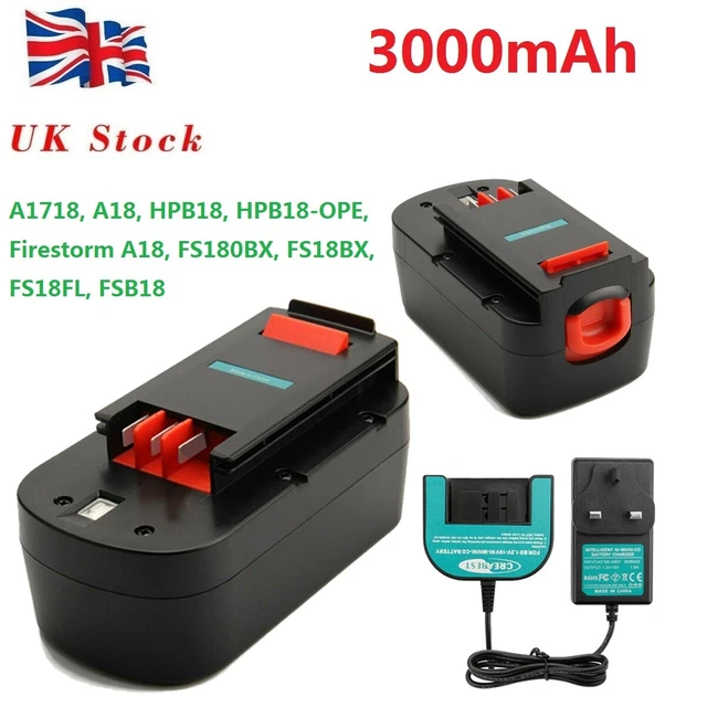 Ni-MH Power Tool Battery for Black & Decker 18V 3000mAh A18, A18e, A1718,  A18nh, Hpb18, Hpb18-Ope - China Power Tool Battery Pack and Power Tool  Battery price