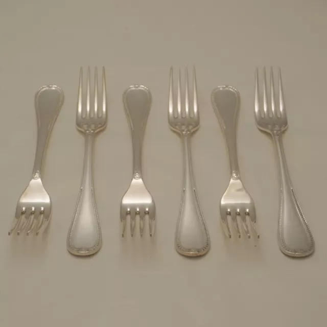 FOGLIA FRANCESE Design ROYAL DOULTON Posate Servizio Argento Sei Forchette Dessert