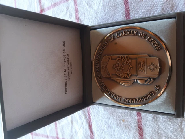 Médaille De Table En Bronze - Direction Police Judiciaire 1988 Par J.Balme, XXème Siècle