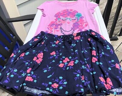 2pc CHEROKEE Shirt Top & Floral Skirt OUTFIT Size XL 14-16 LN