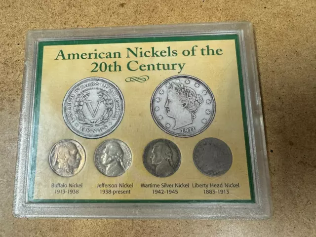 American Nickels of the 20th Century 4 Coin Set Buffalo Jefferson Liberty Wartim