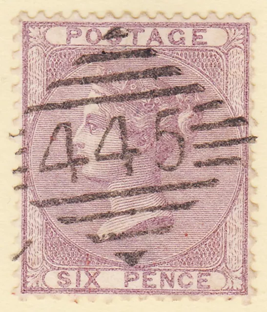 GB QV 1855 6d  LILAC SG68 FU WATERFORD IRELAND 445