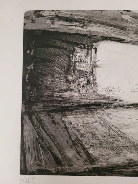 Lithographie signée et numérotée signature à identifier 7/100 8