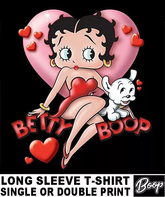 Fabulous Betty Boop Love Hearts Girl Power Pudgy Dog Cartoon Character T-shirt