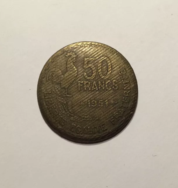 50 Francs 1951 Paris Guiraud - France - Tres Rare - 2