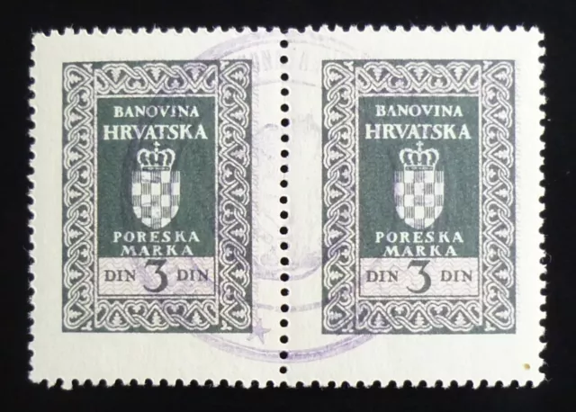 Fiume - Croatia - Italy - Yugoslavia - Overprinted Revenue Stamps R! US 3