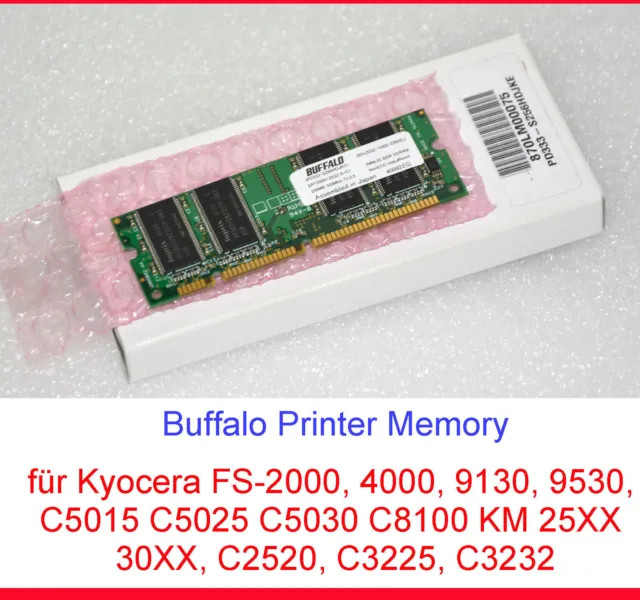 256 MB Printer Memory For Kyocera C5015 C5025 C5030 C8100 C2520 C3225 C3232