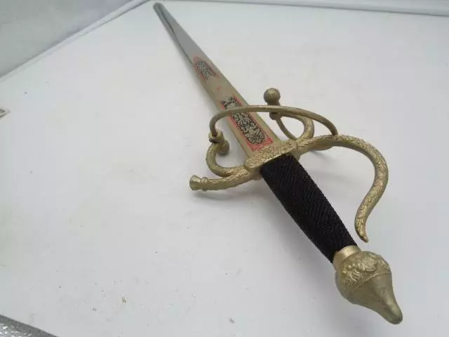 Vintage Steel Ornate Replica Rapier Sword Imperial City Toledo Spain 29" long
