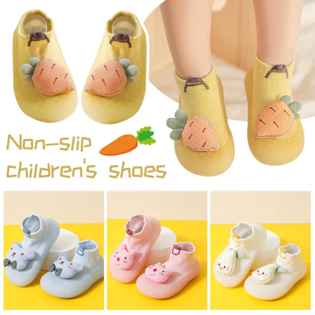 Kids Baby Girl Boys Toddler Anti-slip Slippers Socks Cotton Shoes Warm 1 Piece