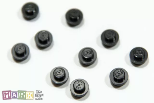 NUOVO lotto da lavoro LEGO 6141 10x piastra rotonda nera 1x1 614126