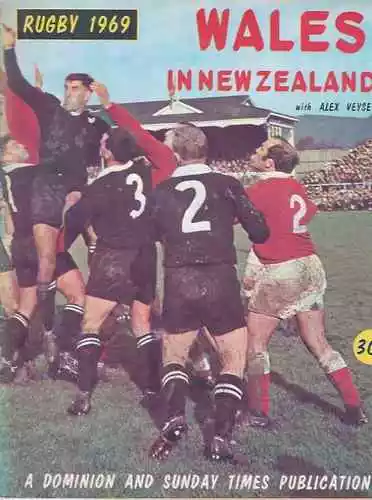 Wales To New Zealand 1969 Rugby Book Veysey