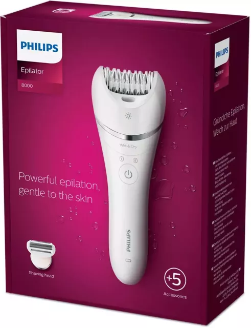 Epilatore Depilatore Philips Wet & Dry Series 8000 Bre710/00 Garanzia 2 Anni