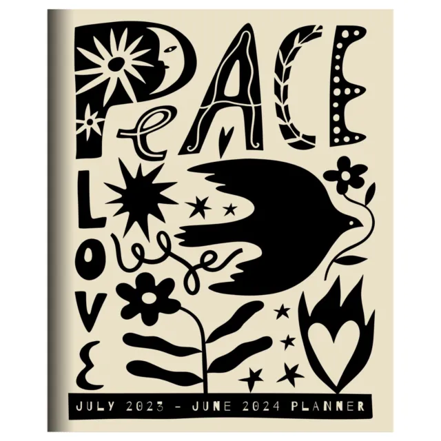 july-2023-june-2024-peace-love-large-monthly-planner-15-99-picclick