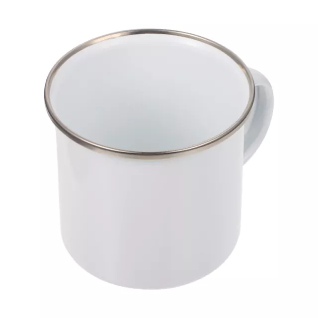 White Stainless Steel Thermal Transfer Enamel Mug Drinking Glasses Containers
