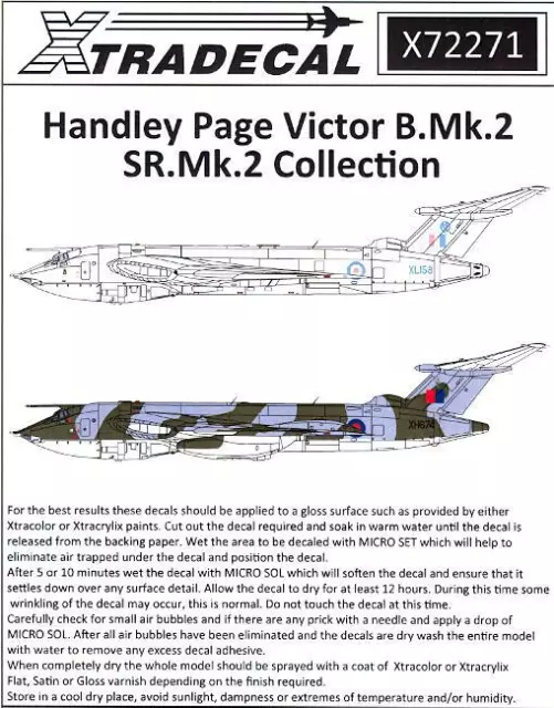 Xtra Decals 1/72 HANDLEY PAGE VICTOR B.Mk.2 & SR.Mk.2 COLLECTION