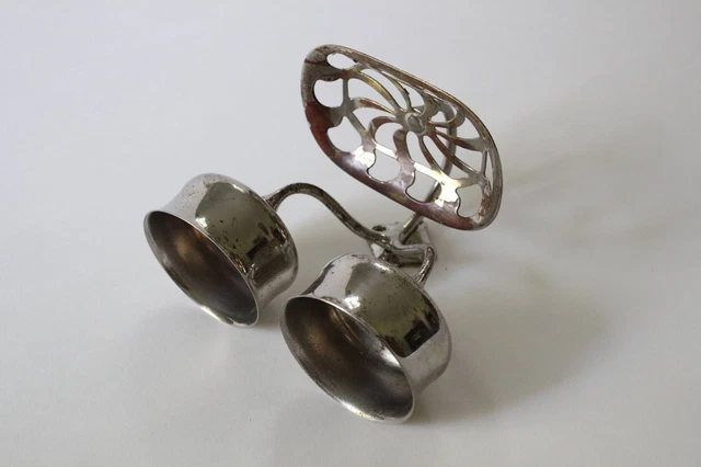 antique bathroom cup soap holder | art brass co vtg bath deco cup soap holder