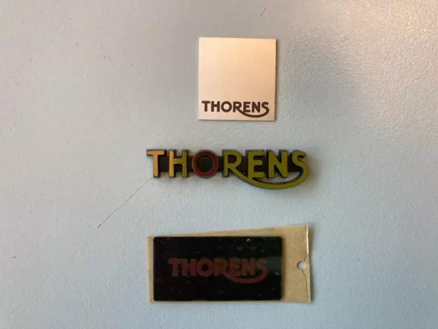 Rare Set Vintage Thorens Logo, Emblems And Stickers