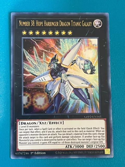 Yu-Gi-Oh Number 38: Hope Harbinger Dragon Titanic Galaxy GFP2-EN143 Ultra NM