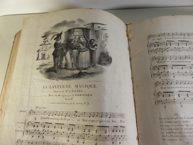 recueil de partitions anciennes de musique signées PIANO HARPE Partition sheet 8