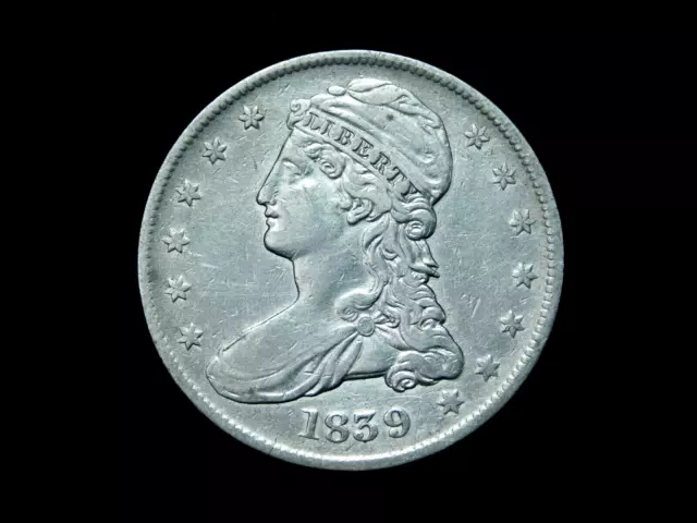 1839 50c Capped Bust Silver Half Dollar