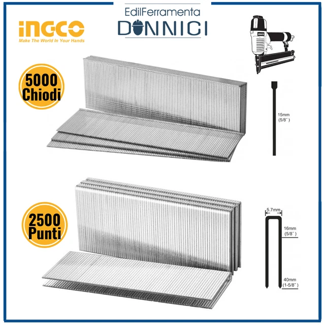 Chiodi 50 Mm Per Chiodatrice Pneumatica 1000pz Valex 1455604 - Foto 12