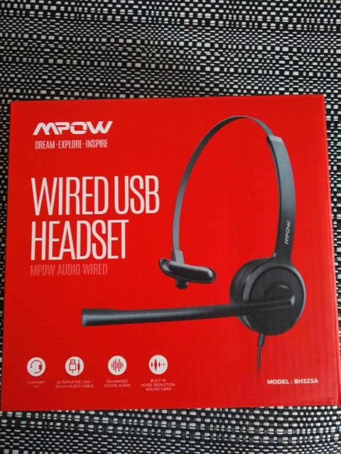 Mpow wired shop usb headset bh323a