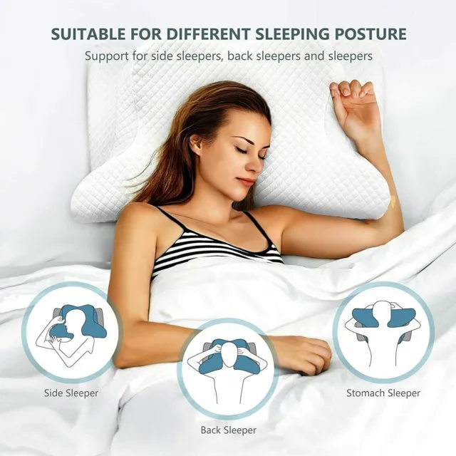 24'' Memory Foam Orthopedic Cervical Pillow Neck＆Shoulder Pain Relief Comfort 8