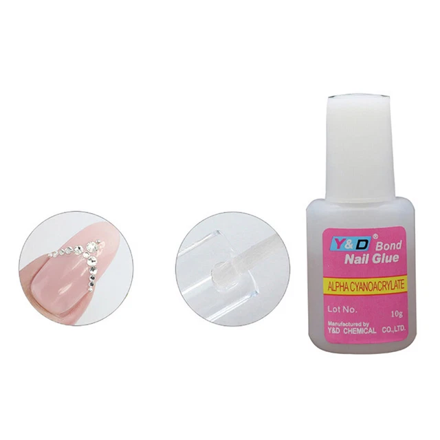 Adesivo Colla Unghie Forte Con Spazzola False Unghie Glitter Acrilico con Spazzola BII
