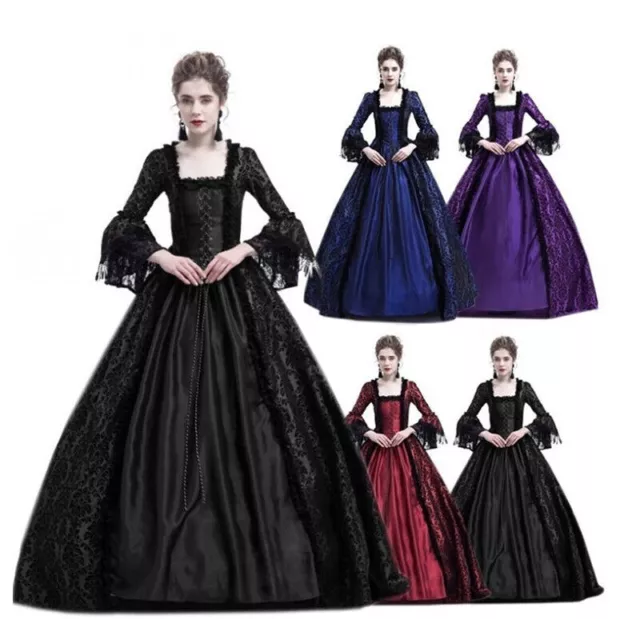 Damen Vintage mittelalterliches viktorianisches Kleid Renaissance Ballkleider