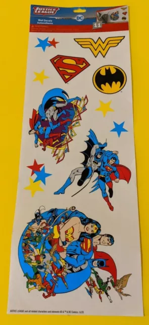 JUSTICE LEAGUE (11 Wall Decals) Superman, Batman & Wonder Woman. Calling DC Fans