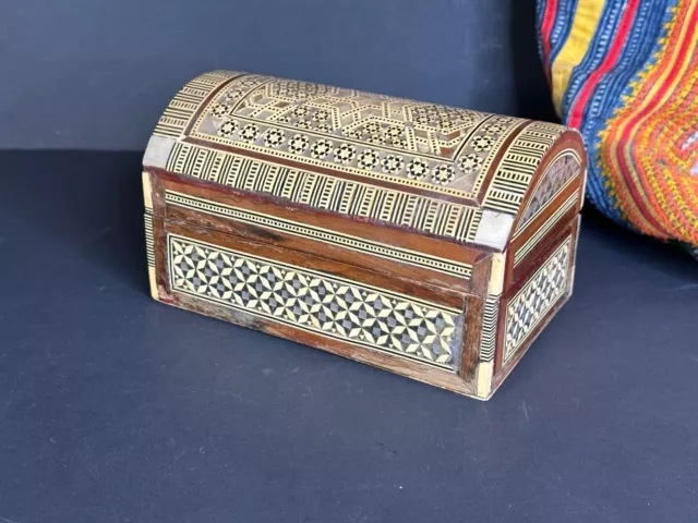 Old Middle Eastern Inlaid Box …beautiful collection and display piece 2