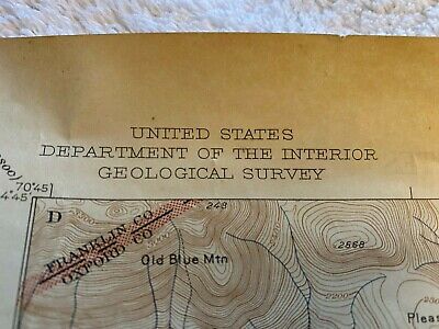 U.S. Geological Survey Topographical Map Rumford Quadrangle 1930 State of Maine 3