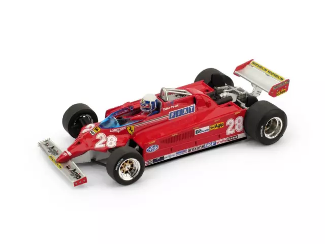 1:43 Brumm Ferrari F1 126Ck Turbo #28 Monaco Gp 1981 Pironi With Figure R368-CH